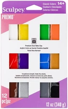 Polyform Premo Sculpey Polymer Clay Multipack 1oz 12/Pkg-Classic