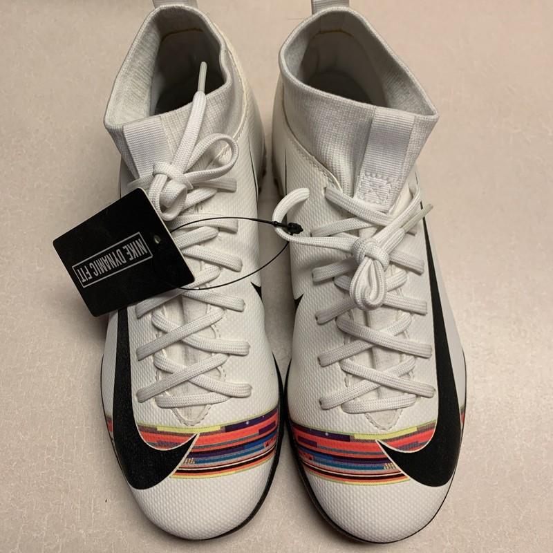 Nike Mercurial SUPERFLY ACADEMY 6 AJ3112-109 White/Black soccer shoes NEW