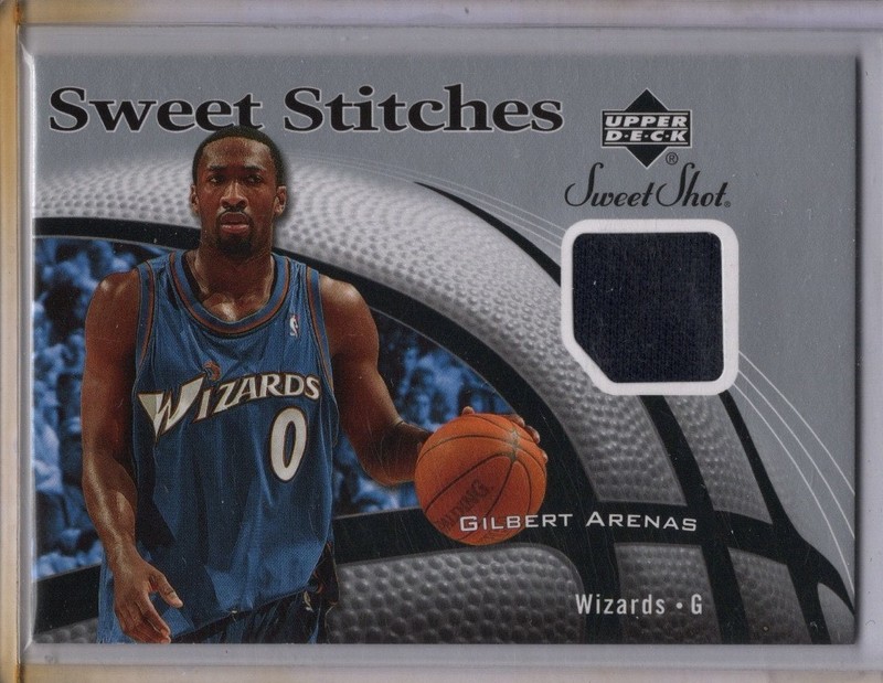 2006-2007 Sweet Shot Basketball Gilbert Arenas Game Used Wizards Jersey Card