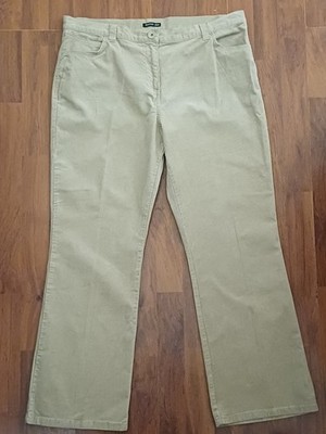 Marks & Spencer Cord Jeans Beige Cord Bootcut Hose Gr. UK 16 Kurz