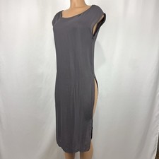 Anthropologie Women's PXXS Grey Cloth & Stone Lightweight Maxi Dress Side Slit