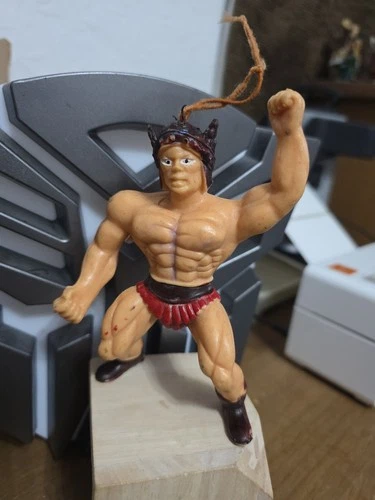 Very Rare Vintage 80s Rubber He-Man KO Jiggler Figure - Barbarian MOTU Bootleg