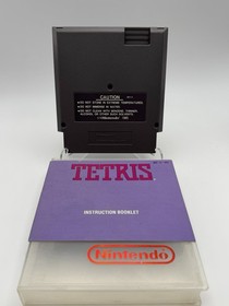 Tetris NES Nintendo Original Puzzle Juego + MANUAL DE INSTRUCCIONES FOLLETO + Estuche