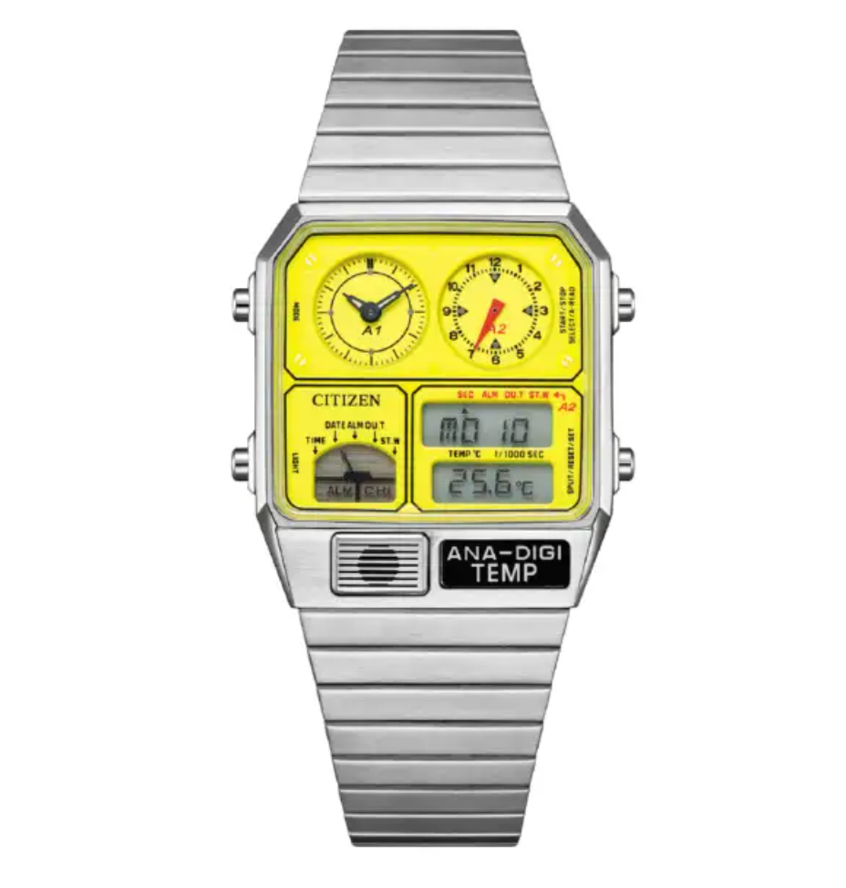 CITIZEN ANA-DIGI TEMP JG2170-59Y Record Label Playground Japan