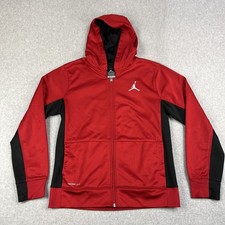 Nike Air Jordan Jumpman Hoodie Full Zip Youth XL Red Therma Fit Classic