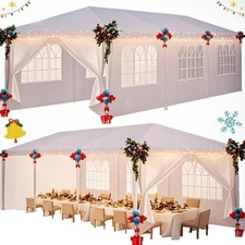 10x30 Party Tent with 8 Removable Sidewalls for Parties, Weddings, BBQ, Waterpro