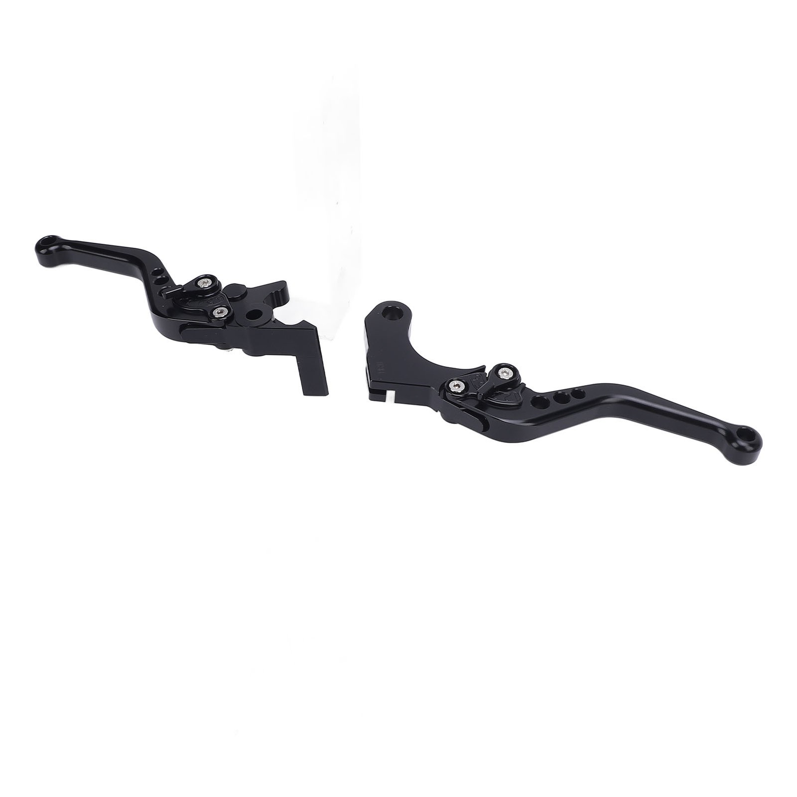 Black 1 Pair Motorcycle Short Brake Clutch Lever Aluminum Alloy Adjustable For