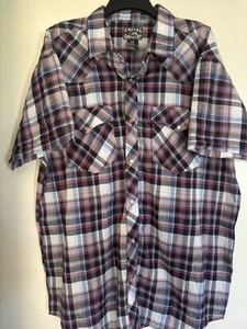 Casual Country Snap-button shirt 3X Plaid      #642