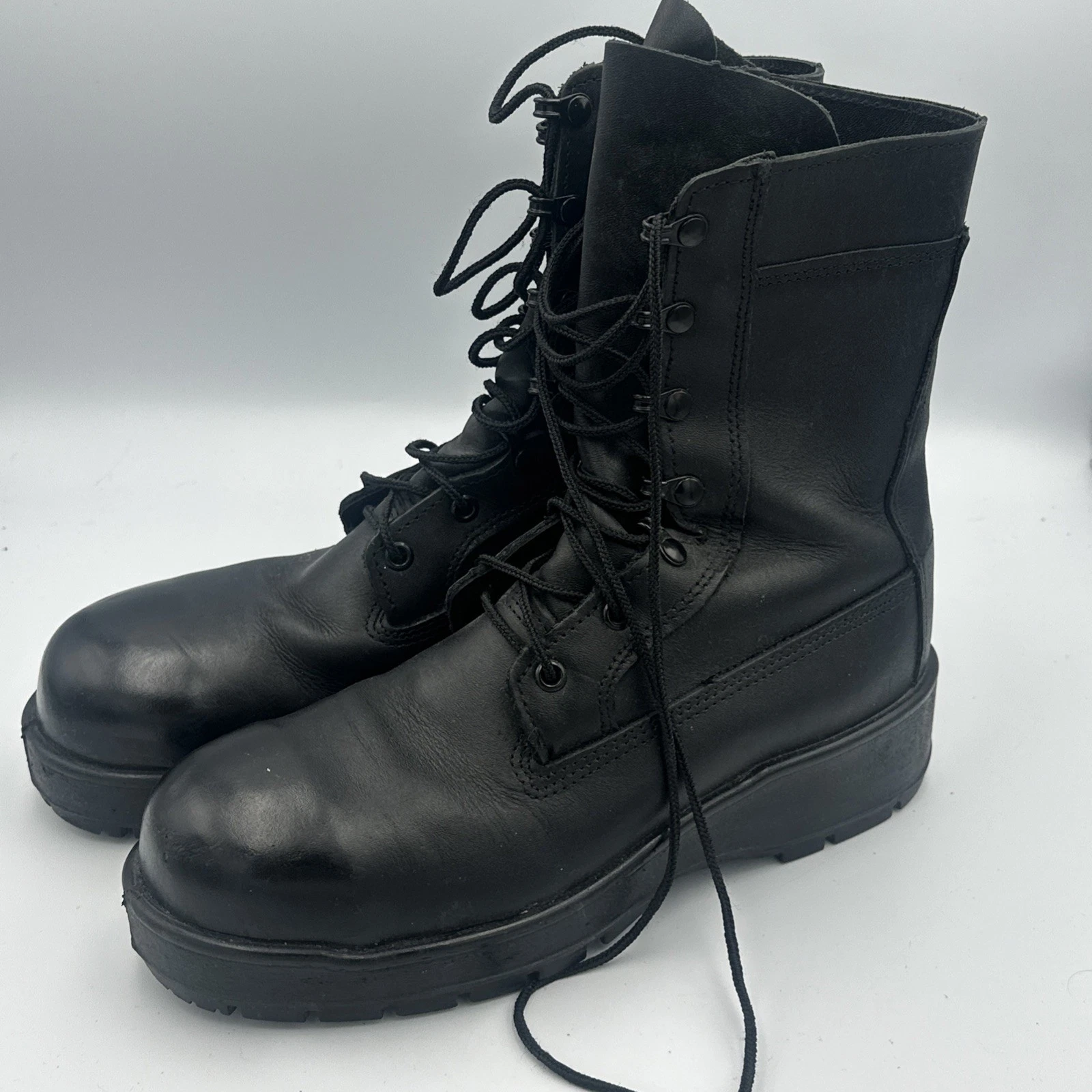 Rocky Military Boots Mens 9 XW 808F Black Leather General Purpose Steel Toe