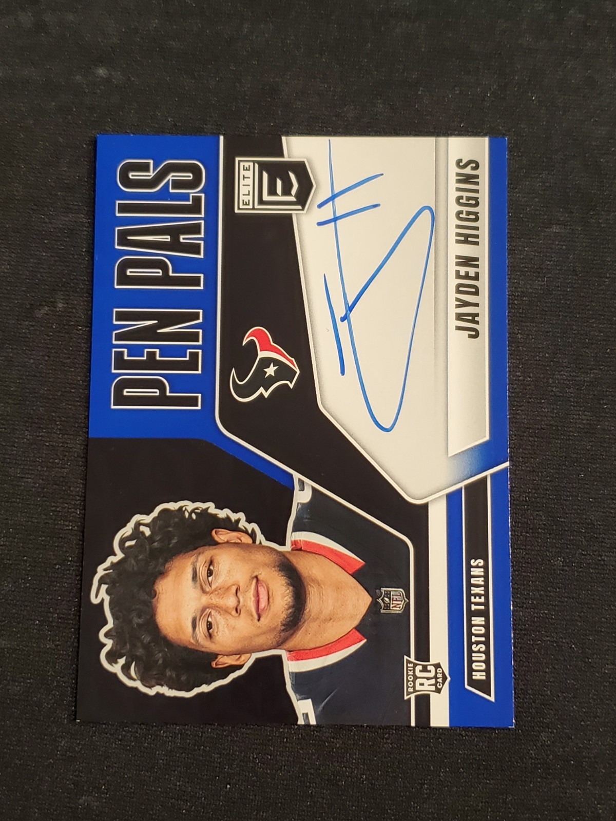 2025 Elite Pen Pals Blue Ink #16 Jayden Higgins (RC)
