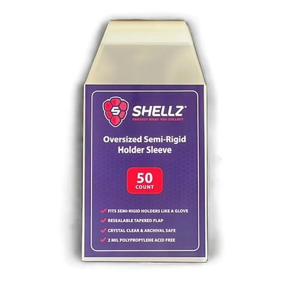 Card Shellz Glove-Fit Semi-Rigid Holders Sleeves - 50 count