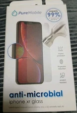 NEW PureMobile Anti-microbial invisible shield Glass iPhone XR Scratch Resistant