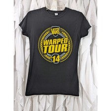 Camisa Vans Warped Tour 2014 Tour Mujer M Negra Babydoll Punk Rock Gráfico