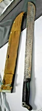 Vintage Legitimus Collins & Co Machete with Canvas Sheath WWII Military 1945