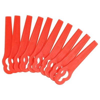 10 Messer Klingen für Einhell AT 18 Li BG-ART 18 Li BG-CT 18 Li Rasentrimmer rot