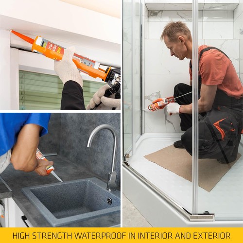 Everbuild General Purpose Silicone Sealant – Waterproof – 1 - Pack, White - Picture 8 of 8