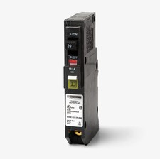 Square D QO120PCAFI 1 Pole Circuit Breaker, 20Amp, 10kA, Plug In,