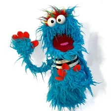 Blue Shaggy Chin Pro Monster Hand Puppet