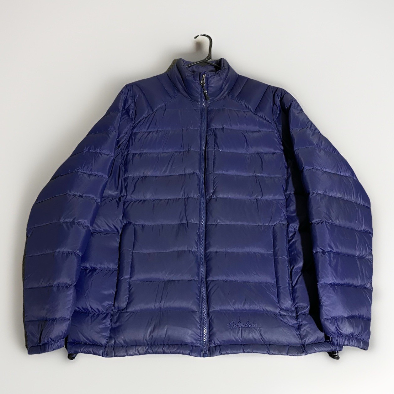 Cabela’s Goose Down Navy Blue Puffer Jacket Mens XL Gorpcore Outdoor Winter Coat