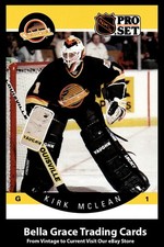 1990-91 Pro Set Kirk McLean #302 Vancouver Canucks NHL Hockey  