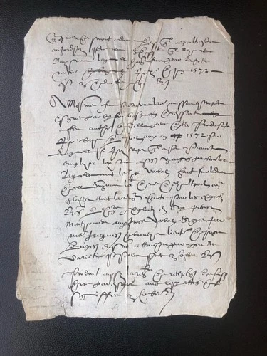 Manuscrit 1572 Charles IX Guerres de Religion / Ordonnance Justice Acte