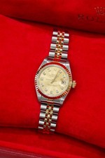 Rolex Datejust 69173 26mm Ladies Watch Champagne Diamond Dial Two-Tone Jubilee
