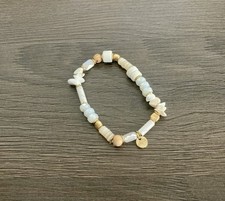 Modeschmuck von LIZAS Armband weiß mit Gummizug