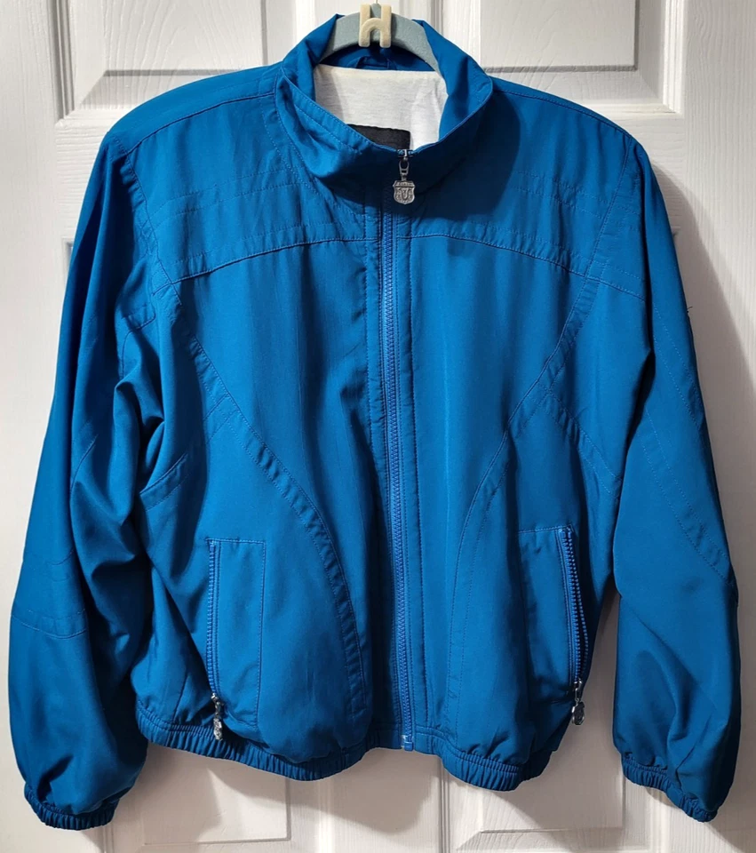 Chaqueta y pantalones grandes vintage Kaelin de 2 piezas forrados azules para esquí jogger con cremallera Foto 3 de 4