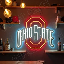 16"x14" Ohio State Gift LED Neon Sign With Dimmer USB Powered Light Lamp