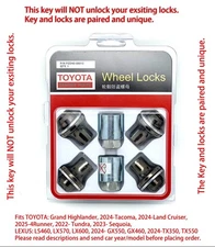 Toyota Wheel Lock. Gunmetal Tundra, Tacoma, Sequoia, (Read) Genuine, 2 Keys
