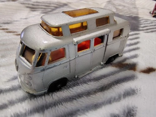 Vintage 1960's Matchbox Lesney  No. 34 Volkswagen Camper Van VW Bus 1:64 Diecast
