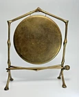 Dinner Gong Antique Brass Faux Bamboo Late Victorian/Edwardian Era 1880-1910