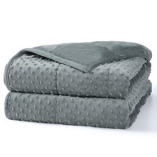 Weighted Blanket 60"x80",15lbs Queen Size - Grey , Weighted Blankets for Adu...