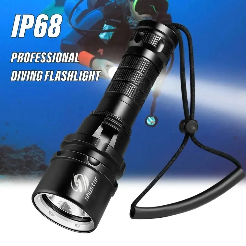 Torcia Subacquea LED Hecloud 394 Piedi Impermeabile IPX8 Con Batterie E Caricatore USB - Foto 2