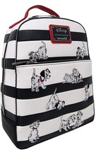 Loungefly Disney 101 Dalmatian Dogs Striped Mini Embroidered Backpack NWT 