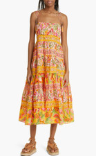 NWT $240 FARM Rio Mixed Fruits Paradise Cotton Midi Sundress - size XS!