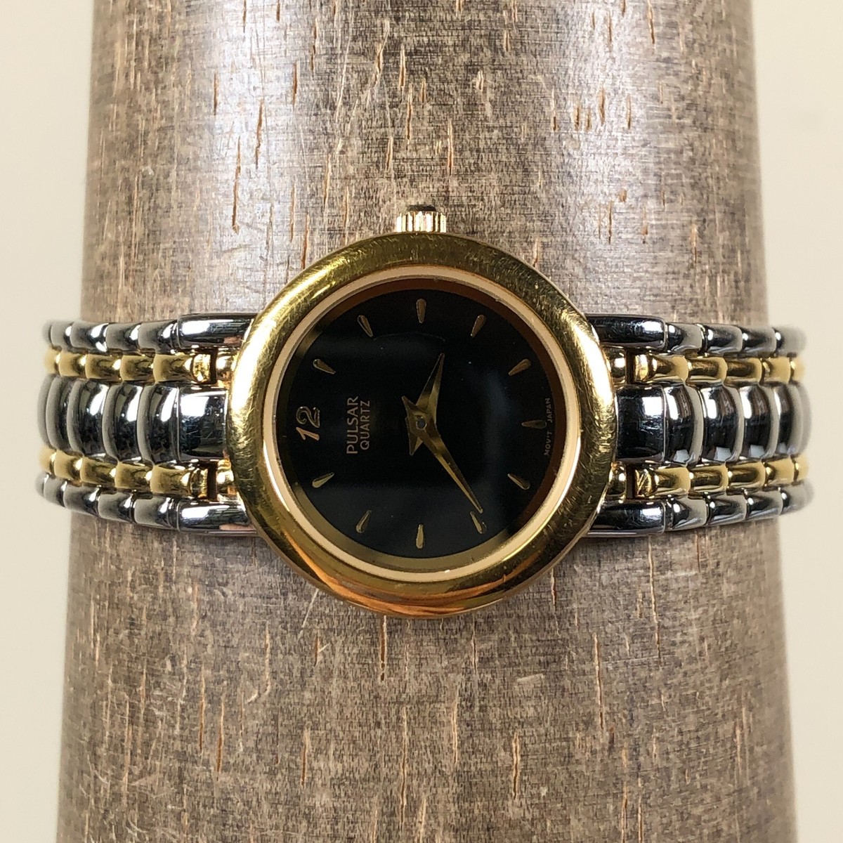 Pulsar Gold V700-x019 Japan Ladies Vtg Watch Quartz Stainless for