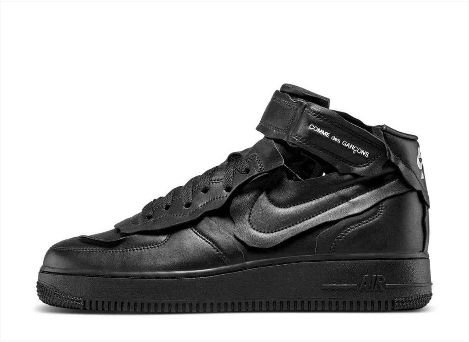 Size 12 - Nike Air Force 1 Mid x Comme des Garcons Triple Black 2020 for  sale online | eBay