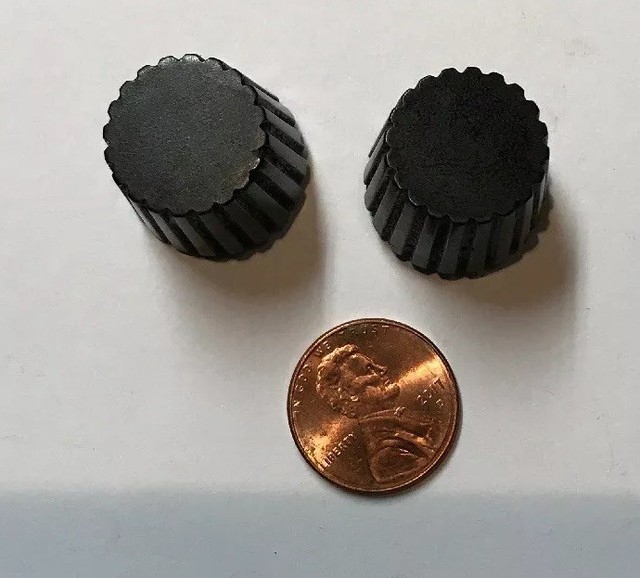 (2) Vintage Antique Radio, Equipment Knob, Phonograph Knob, Used Dark