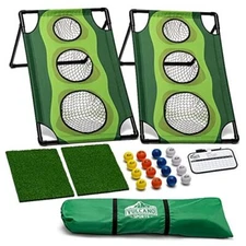 Golf Cornhole Outdoor Game, Par 1 Set, Cornhole Boards for Golfers, Chipping 