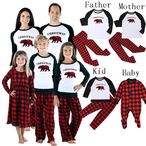 Family-Matching-Christmas-Pajamas-Set-Women-Baby-Kids-Xmas-Sleepwear-Nightwear