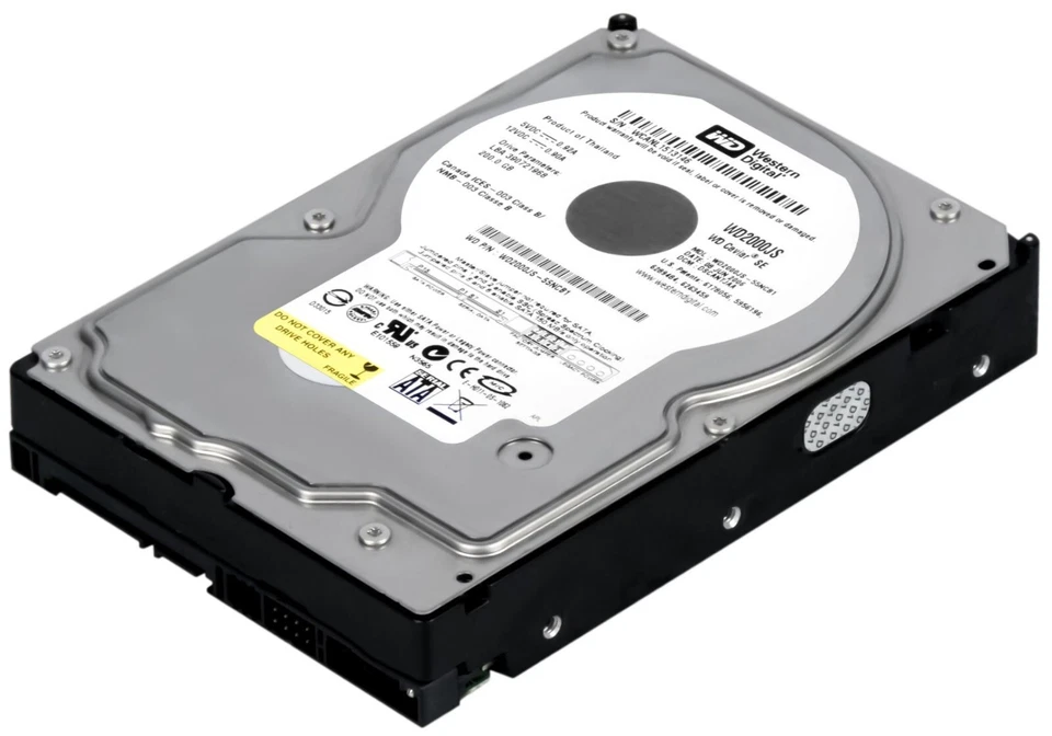WESTERN DIGITAL CAVIAR SE Silver WD2000JS 200GB 7200 RPM SATA II 8MB 3.5" Inch - Image 2 of 3