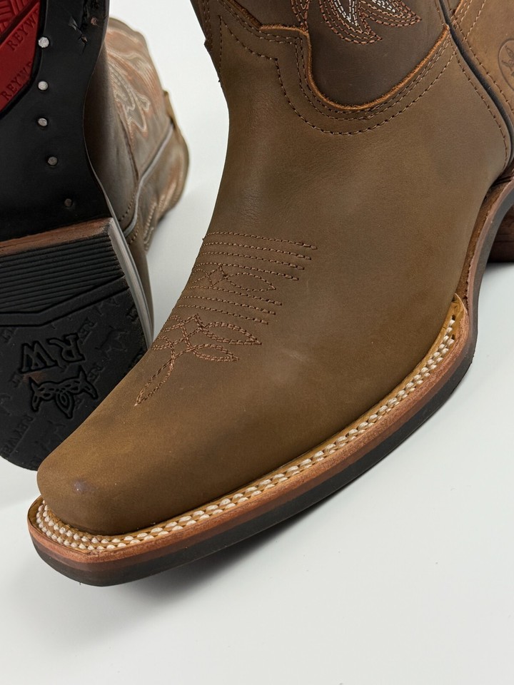MENS REYWELT COWBOY BOOTS WESTERN BOTAS VAQUERAS CRAZY TAN RANCH ...