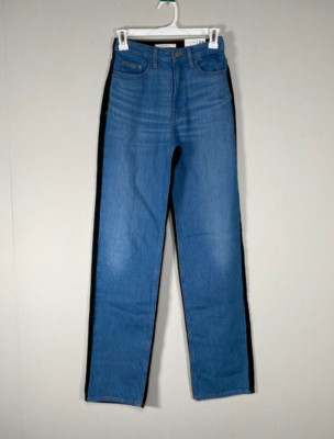 Pacsun 90s Boyfriend Denim Jeans Women 24 Black Blue Two Tone Vintage Style NWT