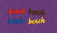 WORD BEACH die cuts scrapbook cards