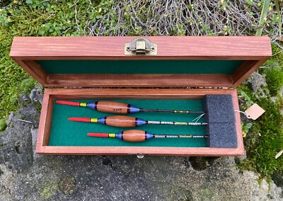 Eine Präsentationsbox 3er Set handgefertigte Tradition Avon (Topper) Angeln Schwimmer
