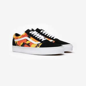 orange camo old skool vans