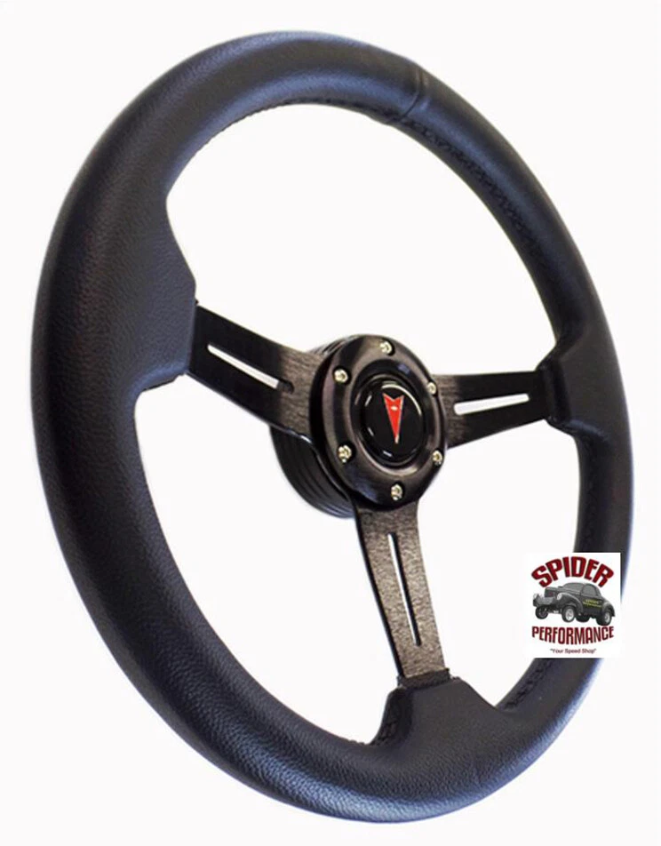 1969-1989 Pontiac leather steering wheel 13 3/4" DRIFTER - Image 2 of 4