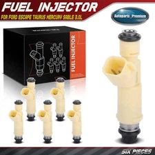 6Pcs Tan Fuel Injector for Ford Escape 2001-2004 Taurus Mercury Sable V6 3.0L