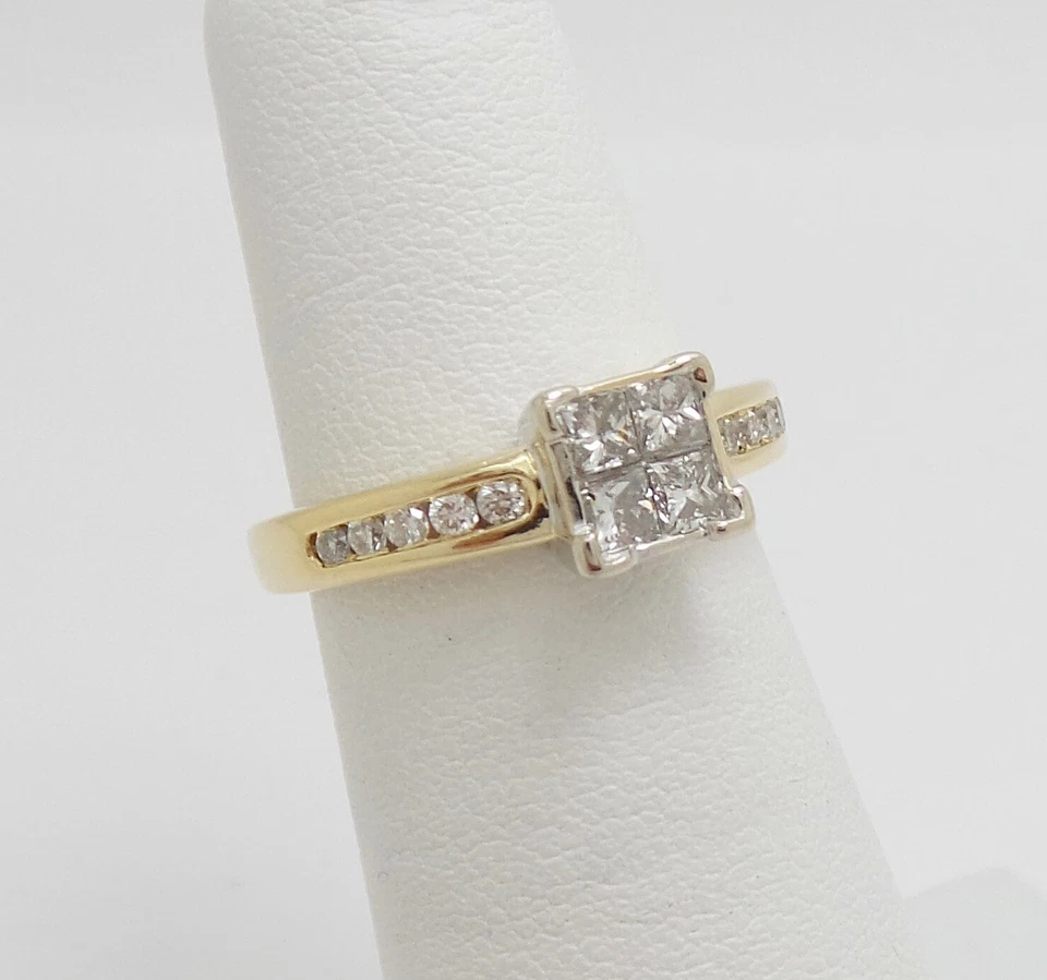 1/2CT Natural Diamond Engagement Anniversary Wedding Ring  14K Yellow Gold Band - Image 3 of 4